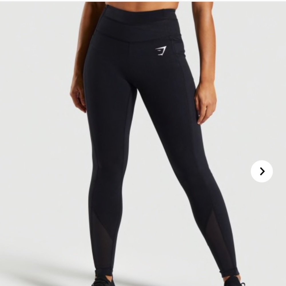 Gymshark Womens Dreamy Mesh Leggings Black XL